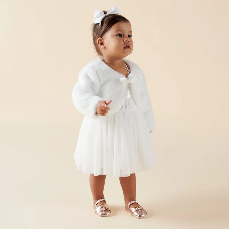 Sassy Faux Fur Baby Bolero