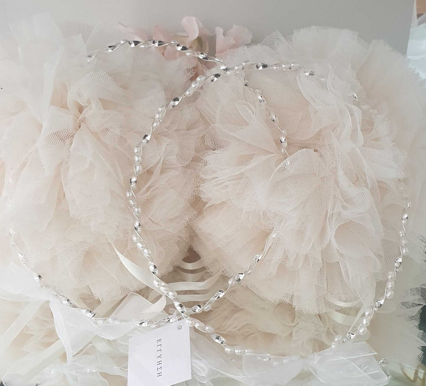 Wedding Crowns (Stefana) - Deluxe Silver Twist & Pearl - 0