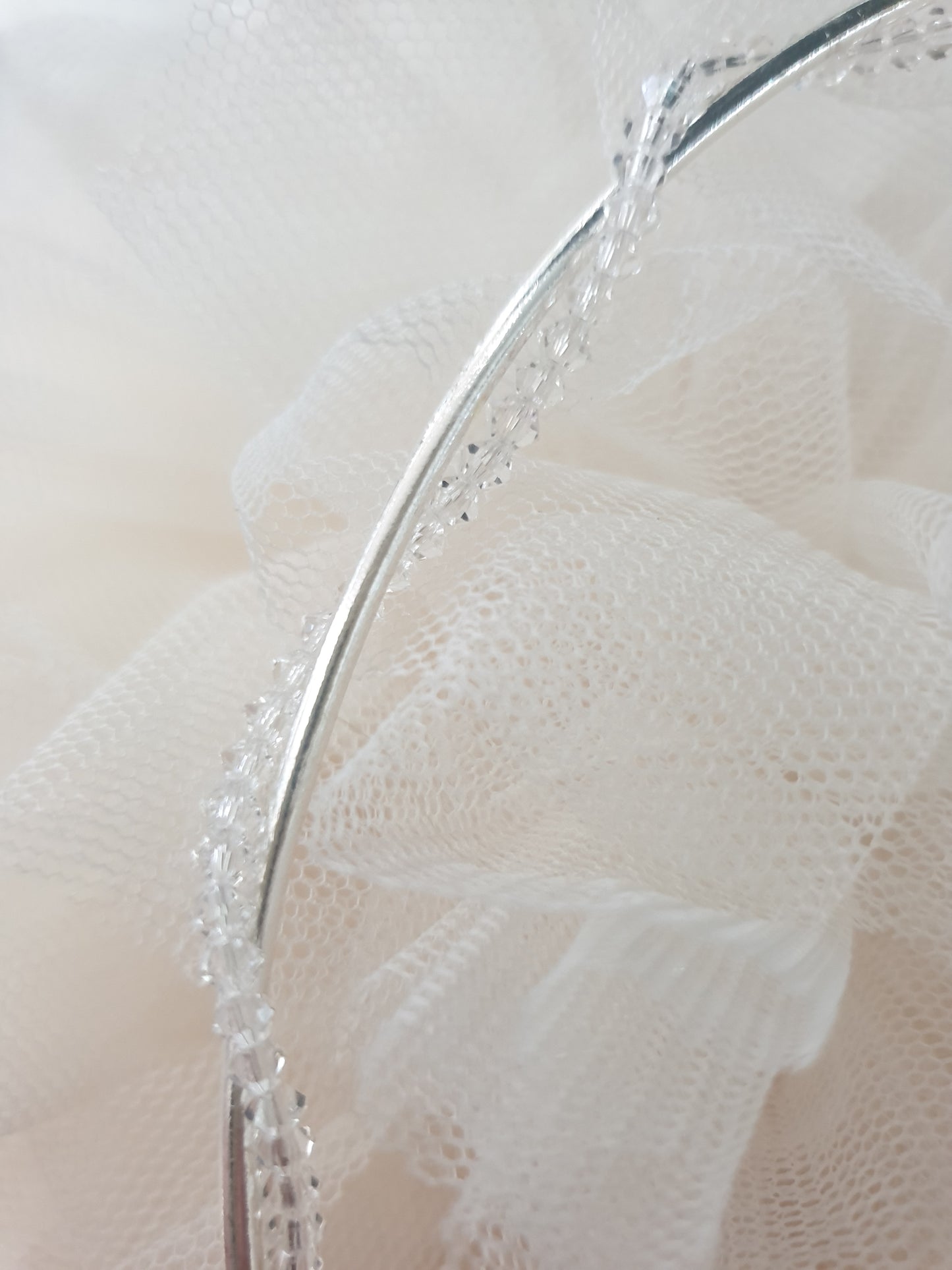 Wedding Crowns (Stefana) - Silver & Delicate Beaded Twist