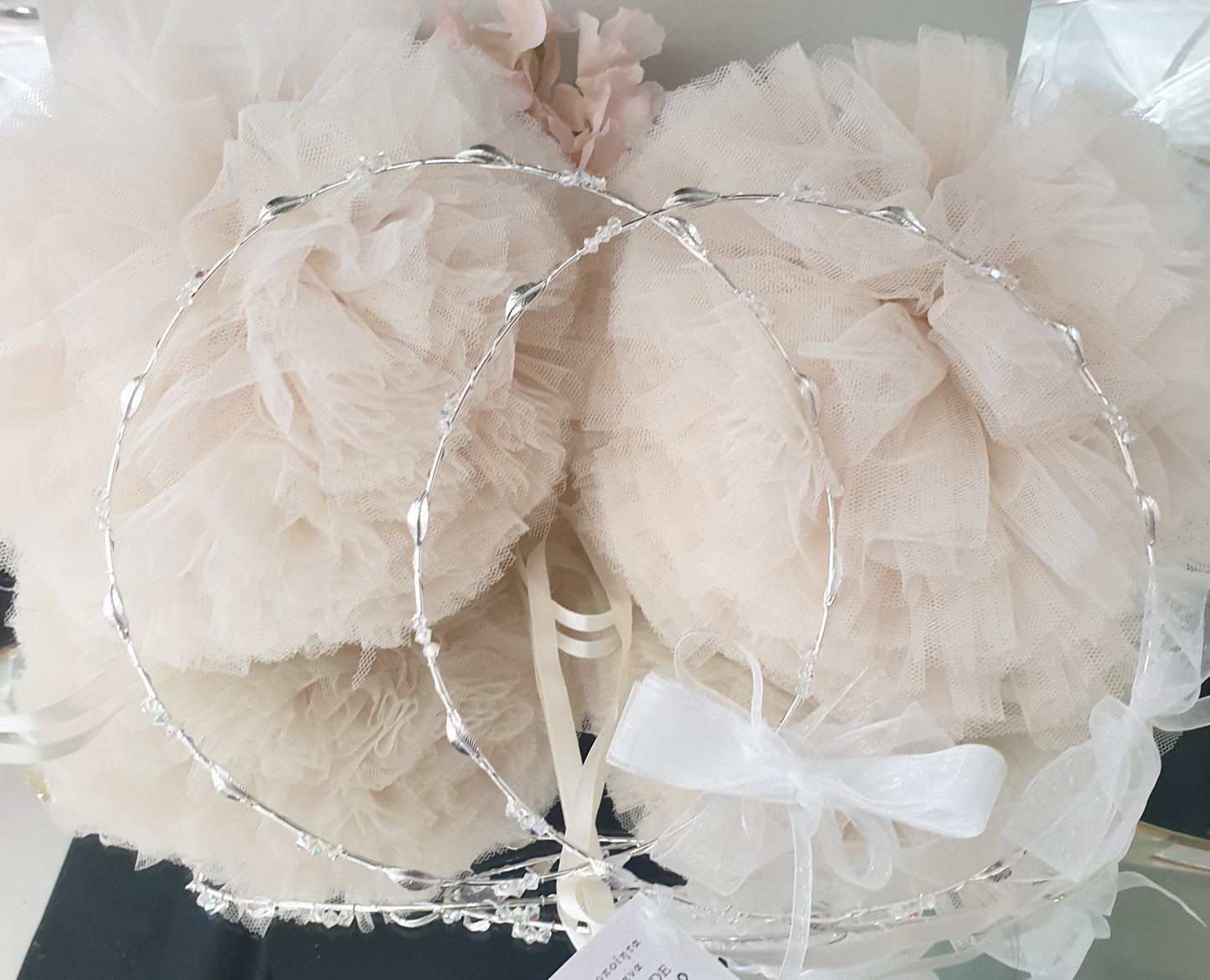 Wedding Crowns (Stefana) - Silver Leaf & Crystal Cluster