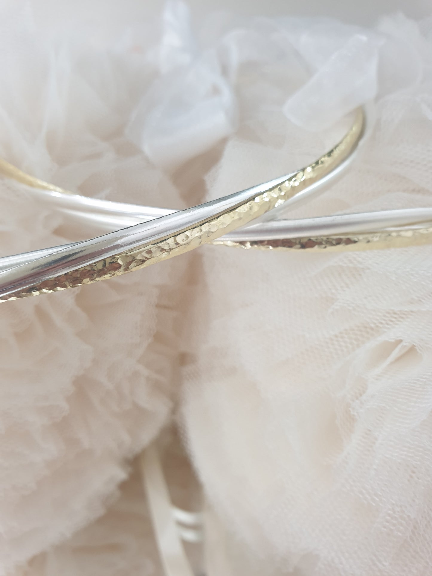 Wedding Crowns (Stefana) - Two Tone Hammered Twist