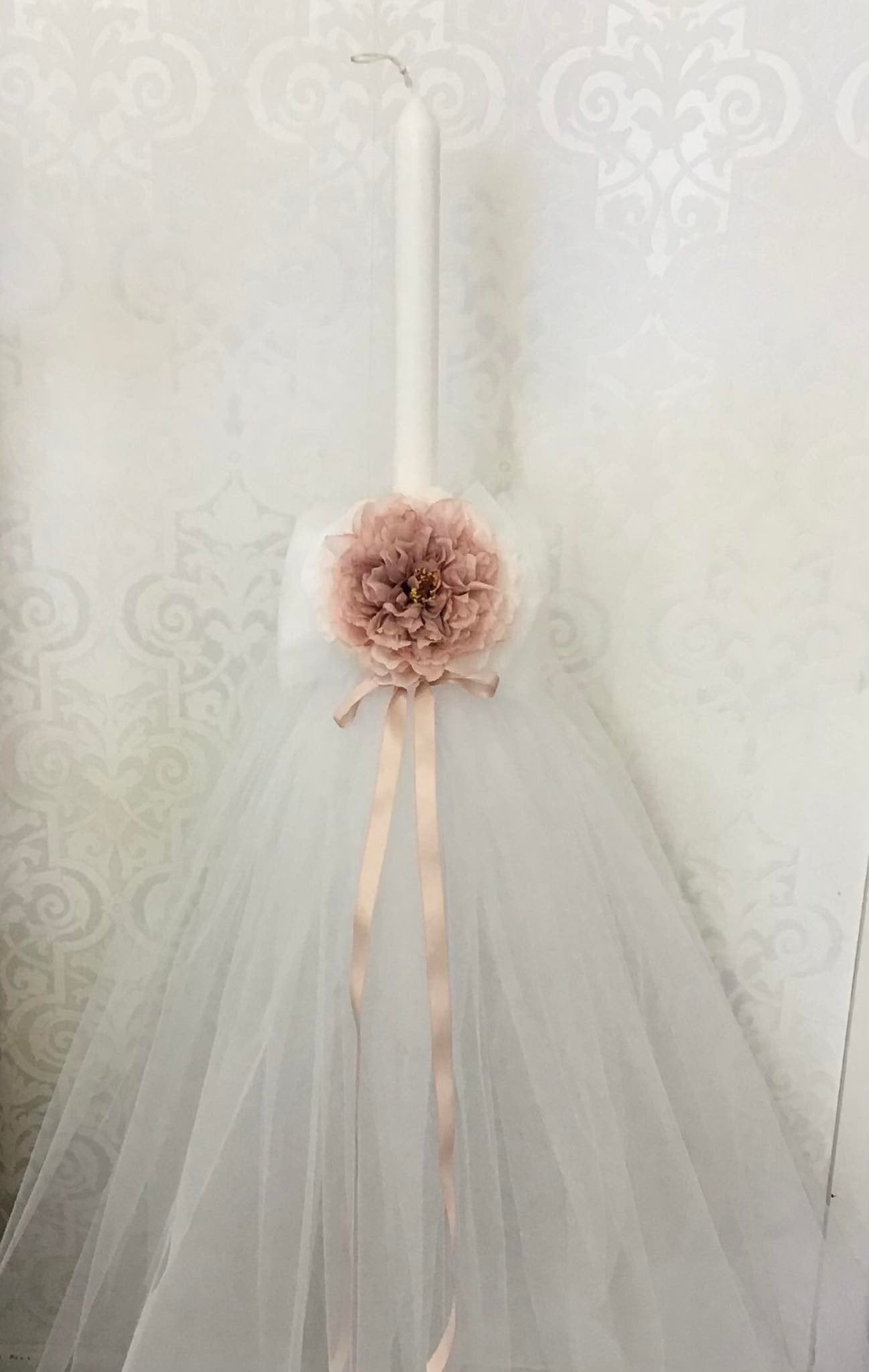 Orthodox Christening Candle - Fleur