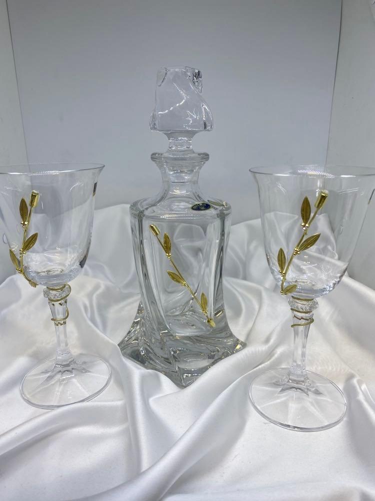 Bridal Glasses and Decanter - 1
