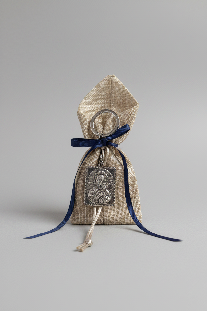 Bomboniere - Silver Panayia Keyring | Pandora Designs Melbourne