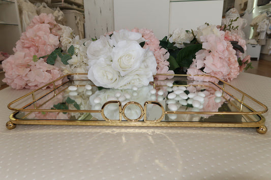 Tray - Gold Rectangular Vintage - 0