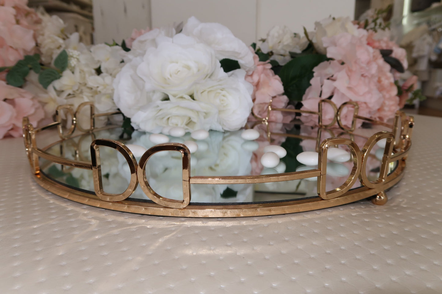 Tray - Gold European Style Mirror - 0