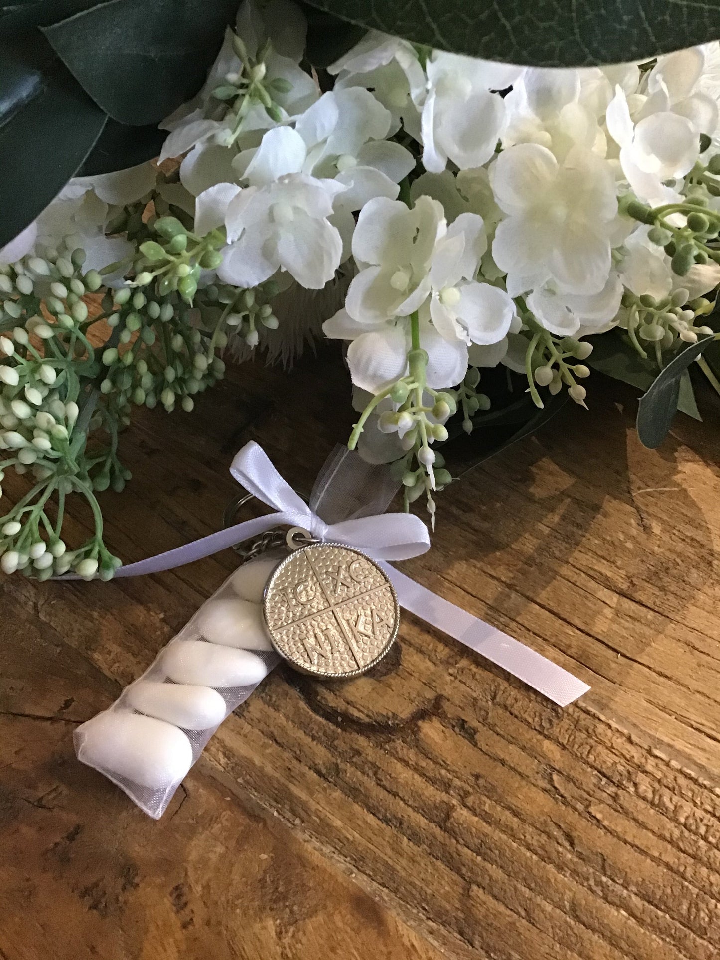 Bomboniere - ICXC Keyring with Organza Pouch | Pandora Designs Melbourne
