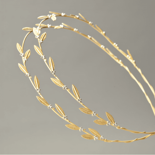 Copy of Wedding Crowns (Stefana) - Gold Grecian Olive Leaf | Pandora Designs Melbourne
