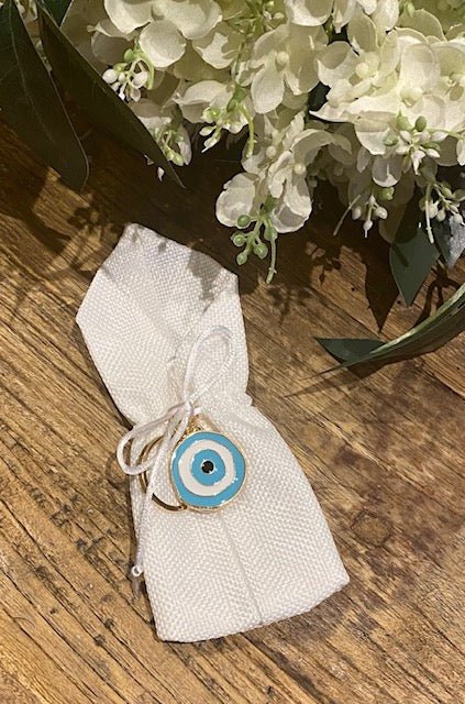 Copy of Bomboniere - Evil Eye Keyring - Pink or Navy | Pandora Designs Melbourne