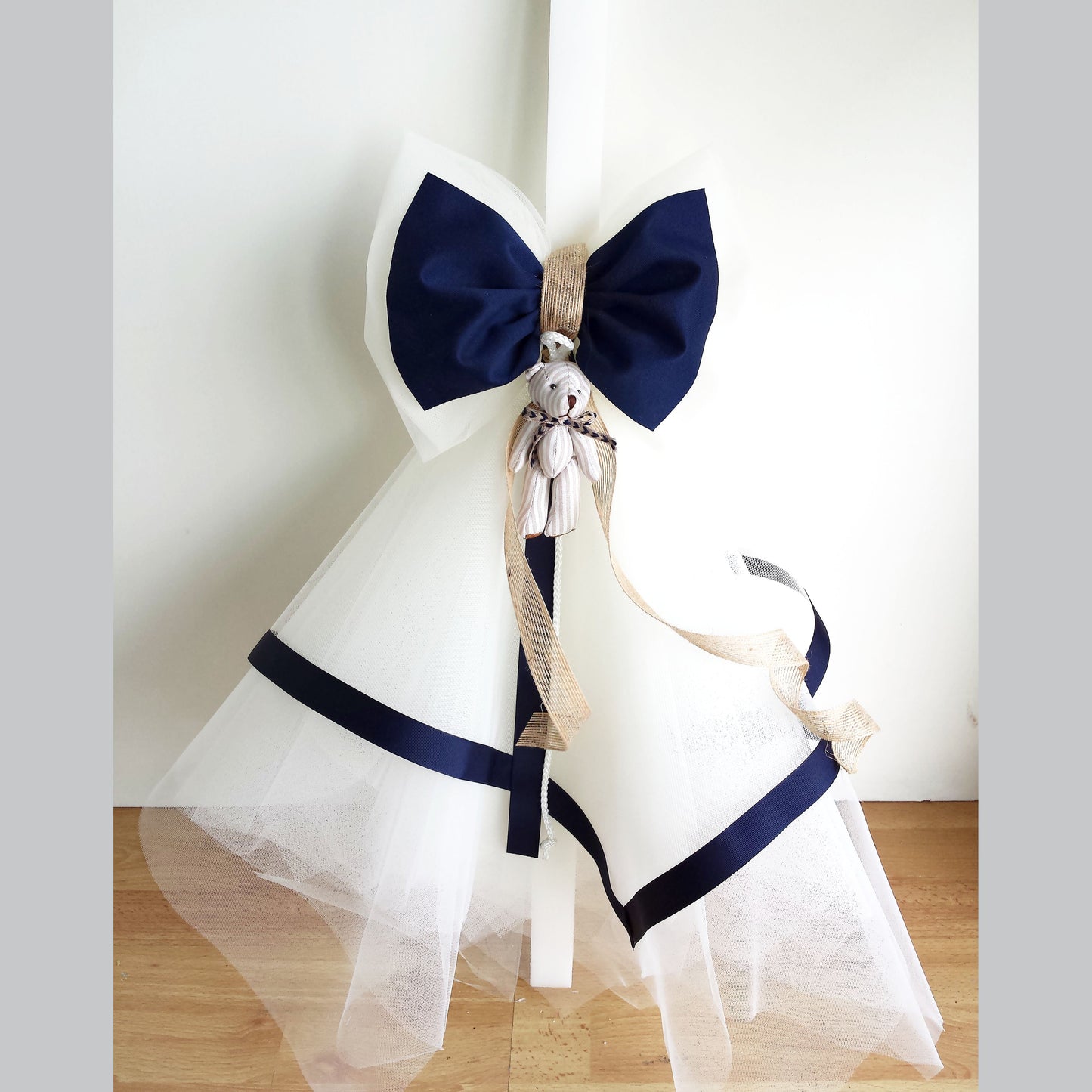 Christening Candle - CHEVRONBEARCC