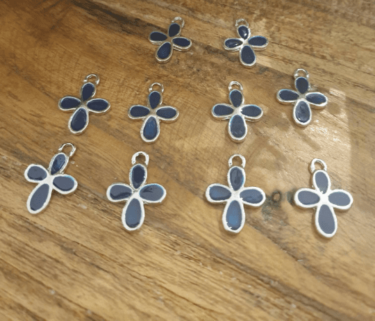 Cross Charms (Martirika) - Navy/Silver - 0