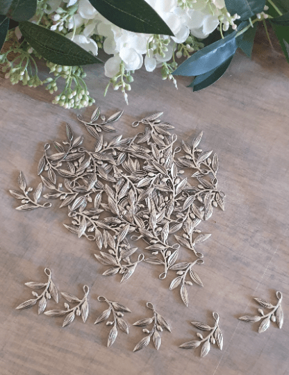 Olive Branch Charm - Available in Gold or Silver - 0