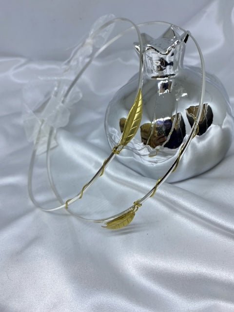 Wedding Crowns (Stefana) - Gold Single Olive Leaf | Pandora Designs Melbourne
