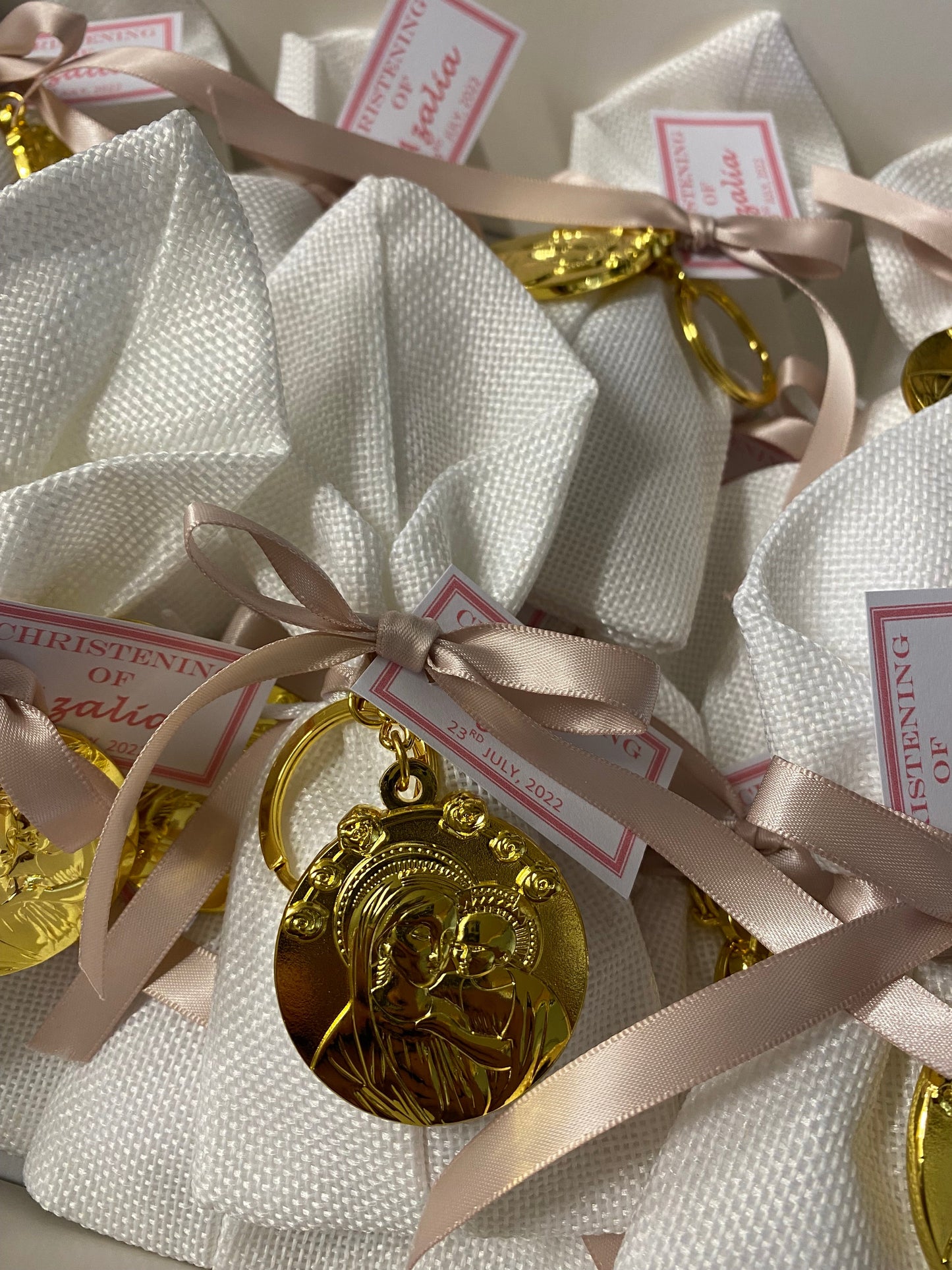Bomboniere - Gold Panayia Keyring | Pandora Designs Melbourne