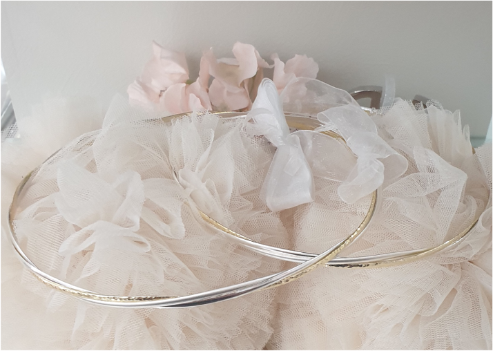 Wedding Crowns (Stefana) - Two Tone Hammered Twist