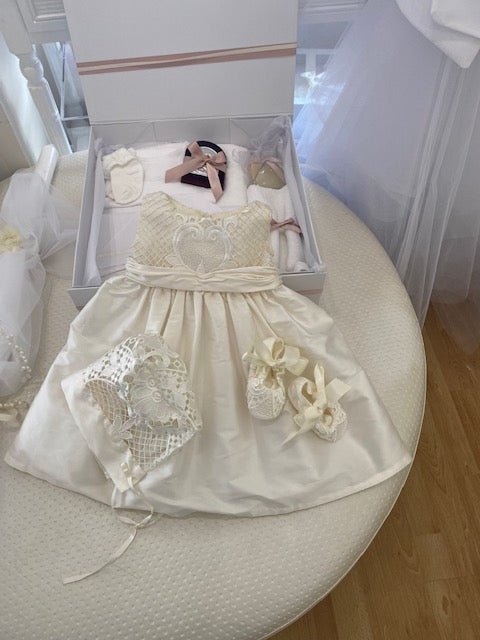 Christening Package - Silk Dress, Candle, Box & Contents - ONLY ONE LEFT! - 1
