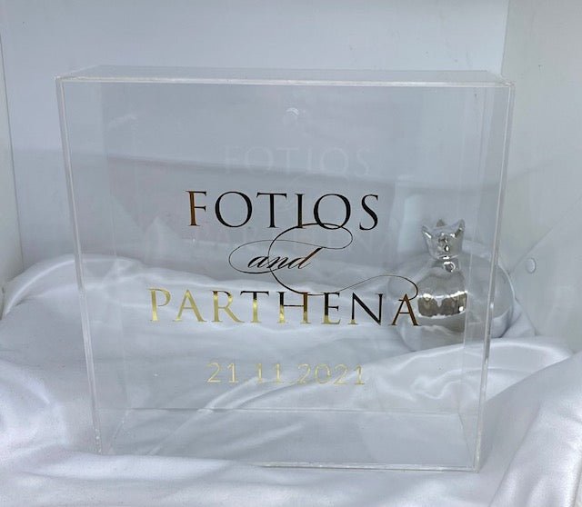 Copy of Personalised Keepsake Stefana Box - White Foils | Pandora Designs Melbourne