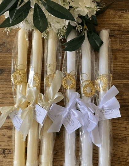 Copy of Easter Candle - Livani (Frankincense) Scented - Gold Acrylic Cross | Pandora Designs Melbourne