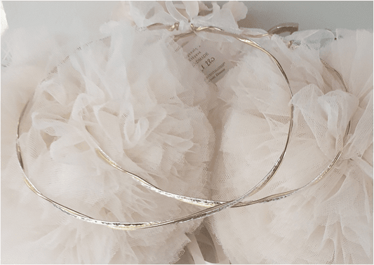 Wedding Crowns (Stefana) -  Silver Hammered with Gold Wire Twist | Pandora Designs Melbourne