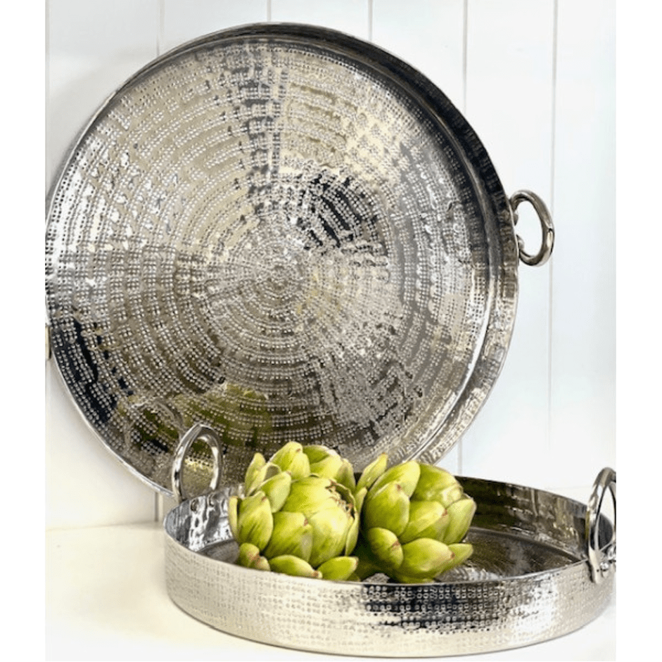 Hammered Round Tray w/Rings | Pandora Designs Melbourne