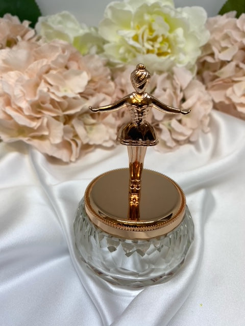 Trinket Jewellery Box - Rose Gold Ballerina - 0