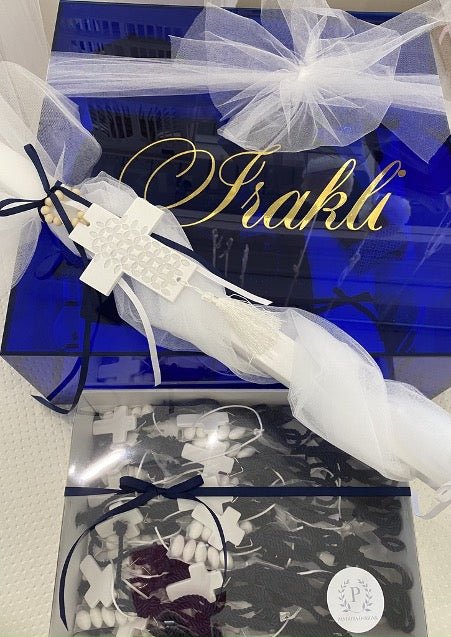 Christening Box - Navy Acrylic (Personalised) - 0