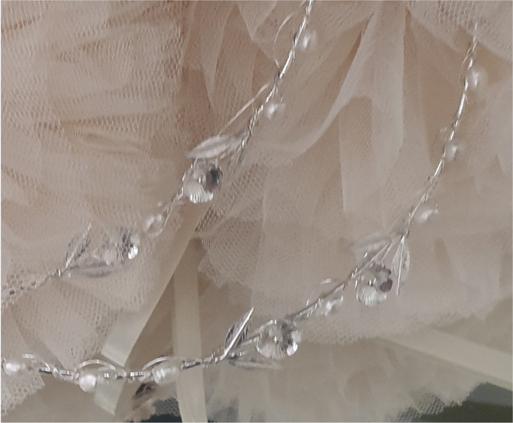 Wedding Crowns (Stefana) - Silver Flower & White Pearl