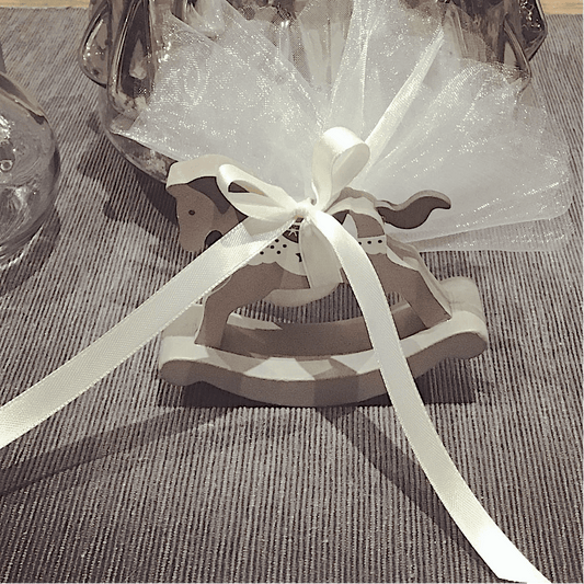 Christening Bomboniere - Wooden Rocking Horse - 0