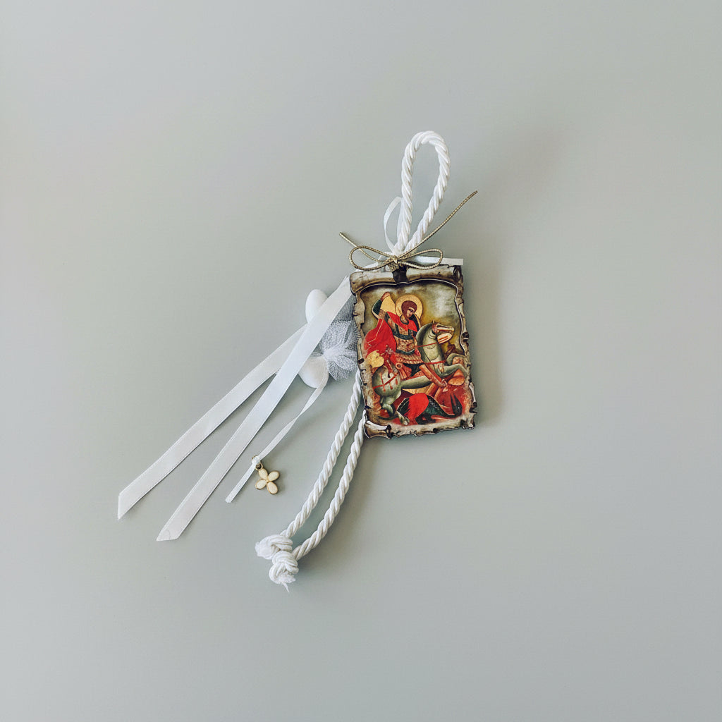 Bomboniere - St George Icon on Rope - 0