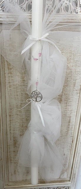 Orthodox Christening Candle - Tree of Life - 0