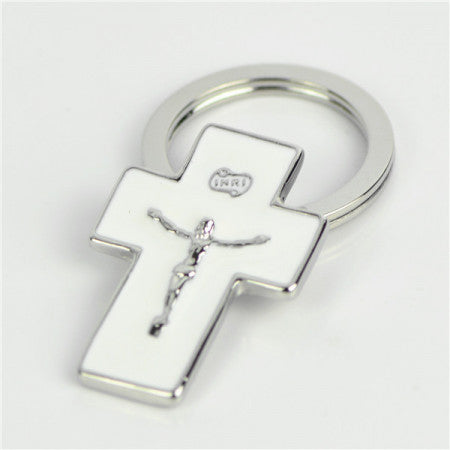Bomboniere - Cross Keyring - available in pink, white and baby blue
