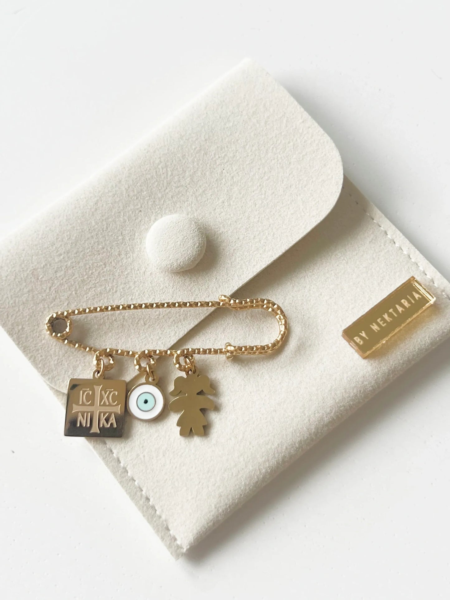 ICXC NIKA & Mati Girl Protection Pin