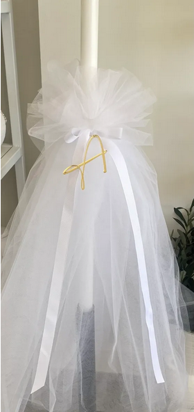 Orthodox Wedding Candle - Personalised Gold Initial