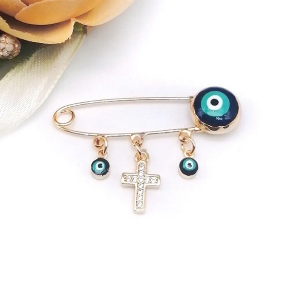 Mati Pin - Evil Eye Protection Pin (Filahto) - Gold Plated