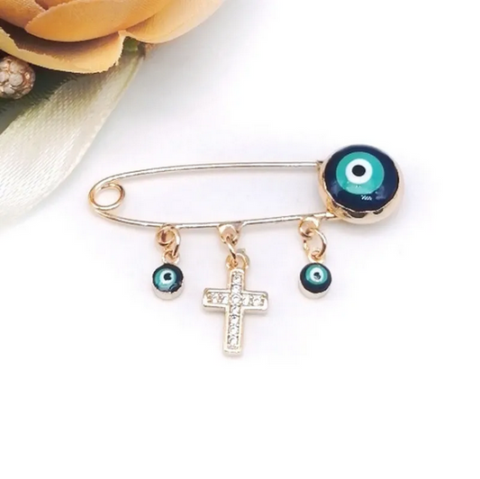 Mati Pin - Evil Eye Protection Pin (Filahto) - Gold Plated