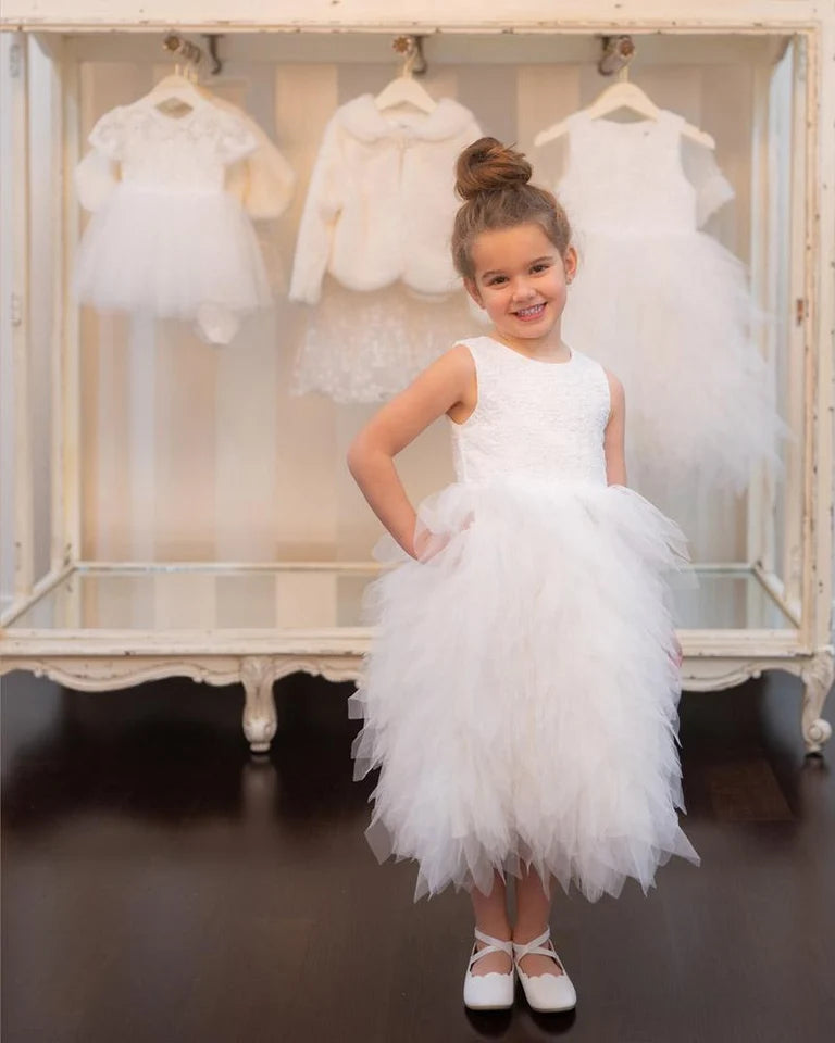 Bebe Waterfall Tulle Dress