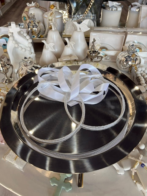 Round Stainless Steel Tray - Athena