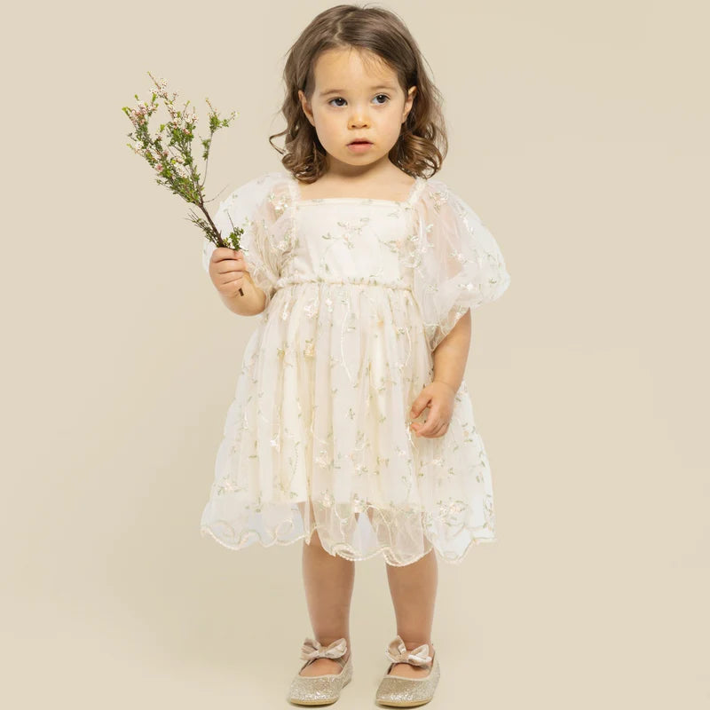 Ava Embroidered Floral Dress