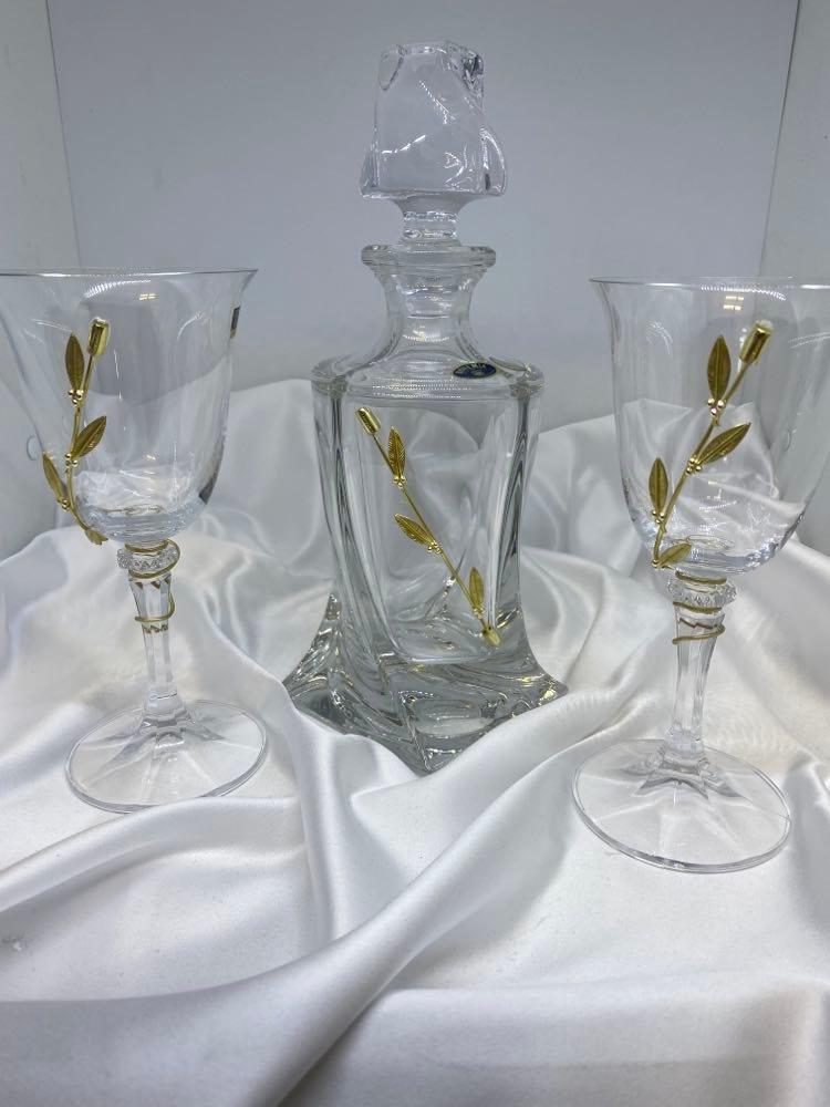 Bridal Glasses and Decanter - 0
