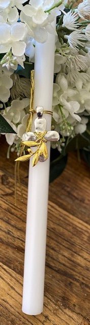 Copy of Easter Candle - Livani (Frankincense) Scented - Silver Cross and ICXC Charm | Pandora Designs Melbourne