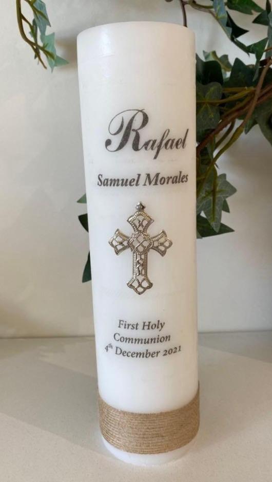 Communion Candle - Personalised – Pandora Designs | Melbourne ...