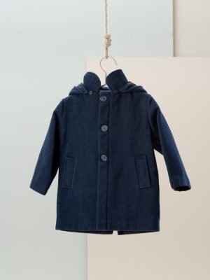 Navy Coat WithHood - Lucas | Pandora Designs Melbourne