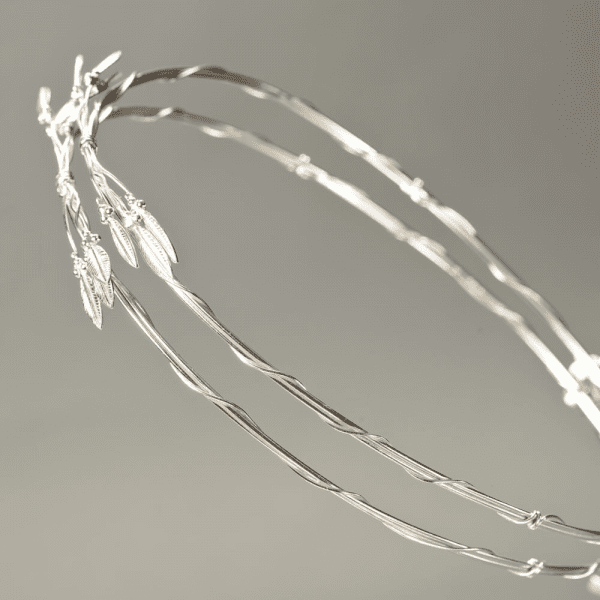 Wedding Crowns (Stefana) - Deluxe Silver Olive Leaf | Pandora Designs Melbourne