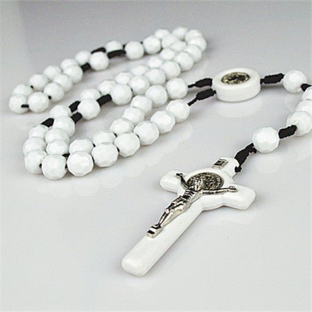 Rosary - White Acrylic Beads - 0