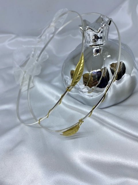 Wedding Crowns (Stefana) -  Gold Single Olive Leaf | Pandora Designs Melbourne