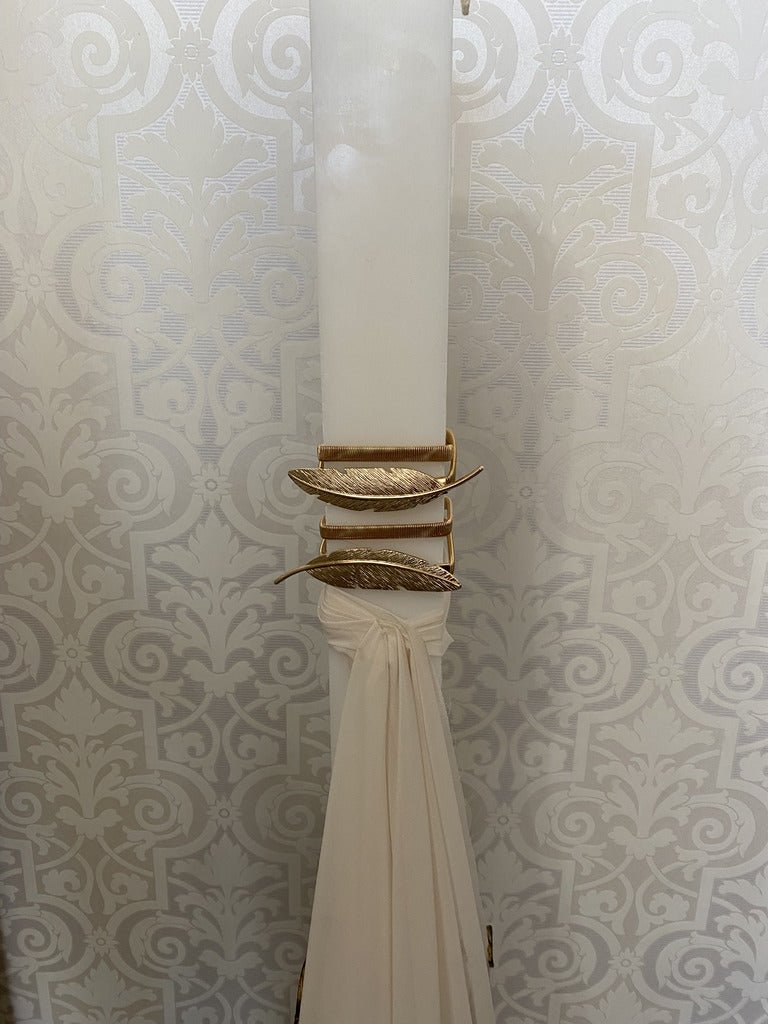 Orthodox Wedding Candle - Grecian Gold Leaf - 5