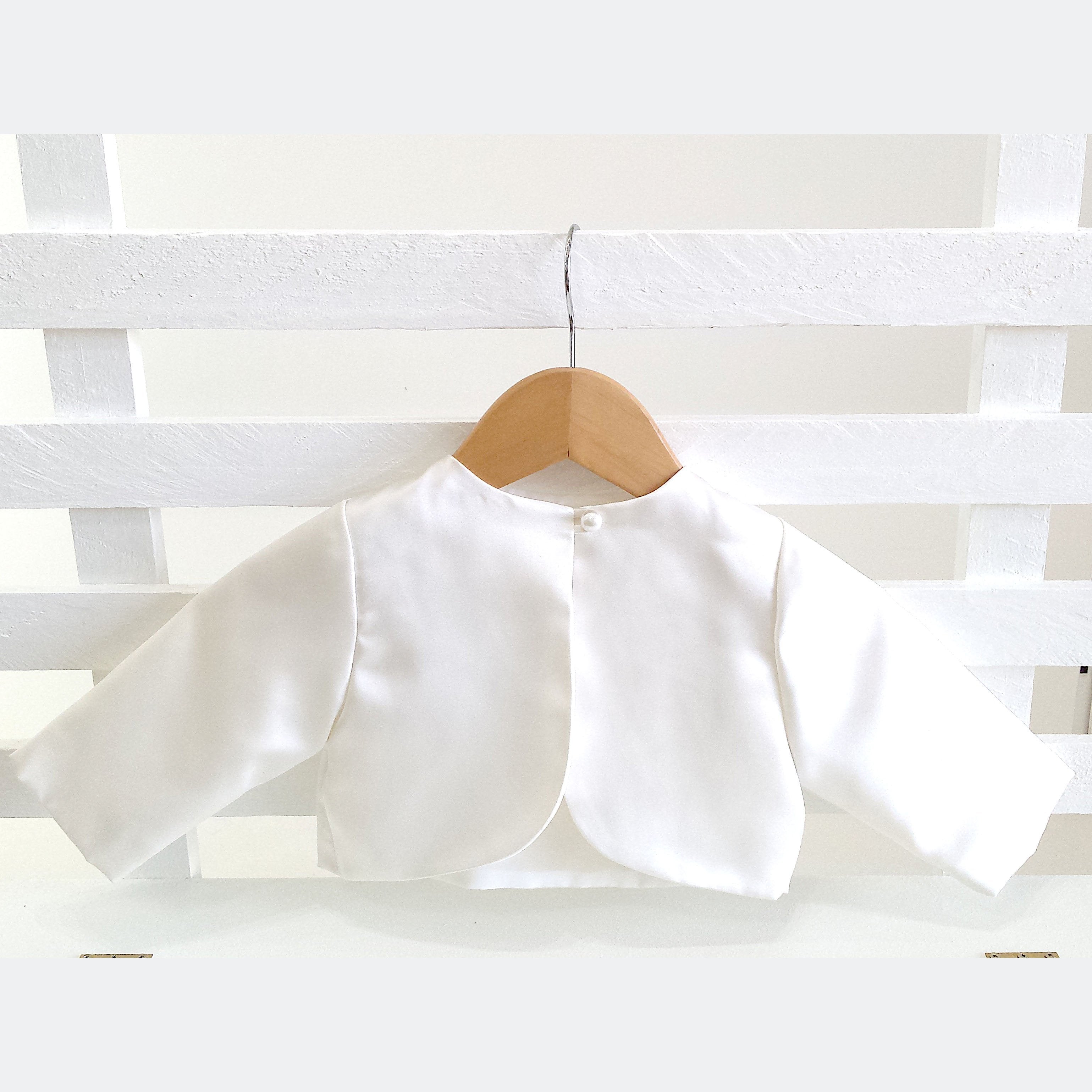 Christening Jacket Silk Satin Crop Pandora Designs Melbourne