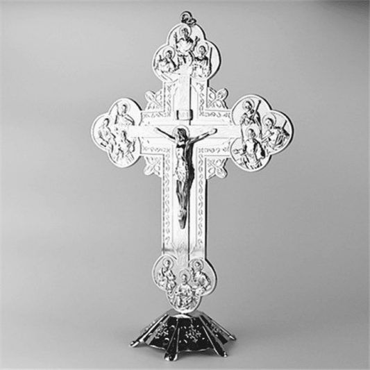 Orthodox Metal Cross with Stand | Pandora Designs Melbourne