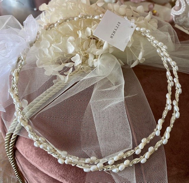 Wedding Crowns (Stefana) - Silver Twist with Pearls - 0
